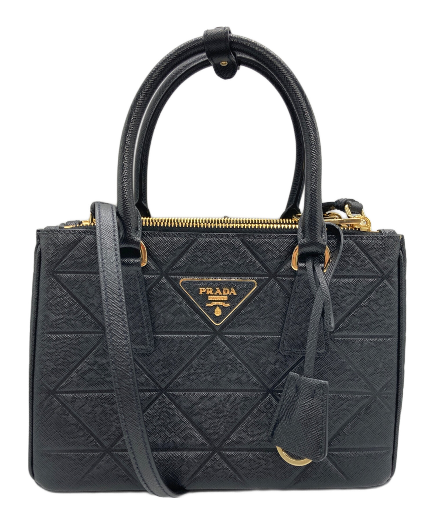 中古・古着通販】PRADA (プラダ) ガレリアスモール2WAYハンドバッグ