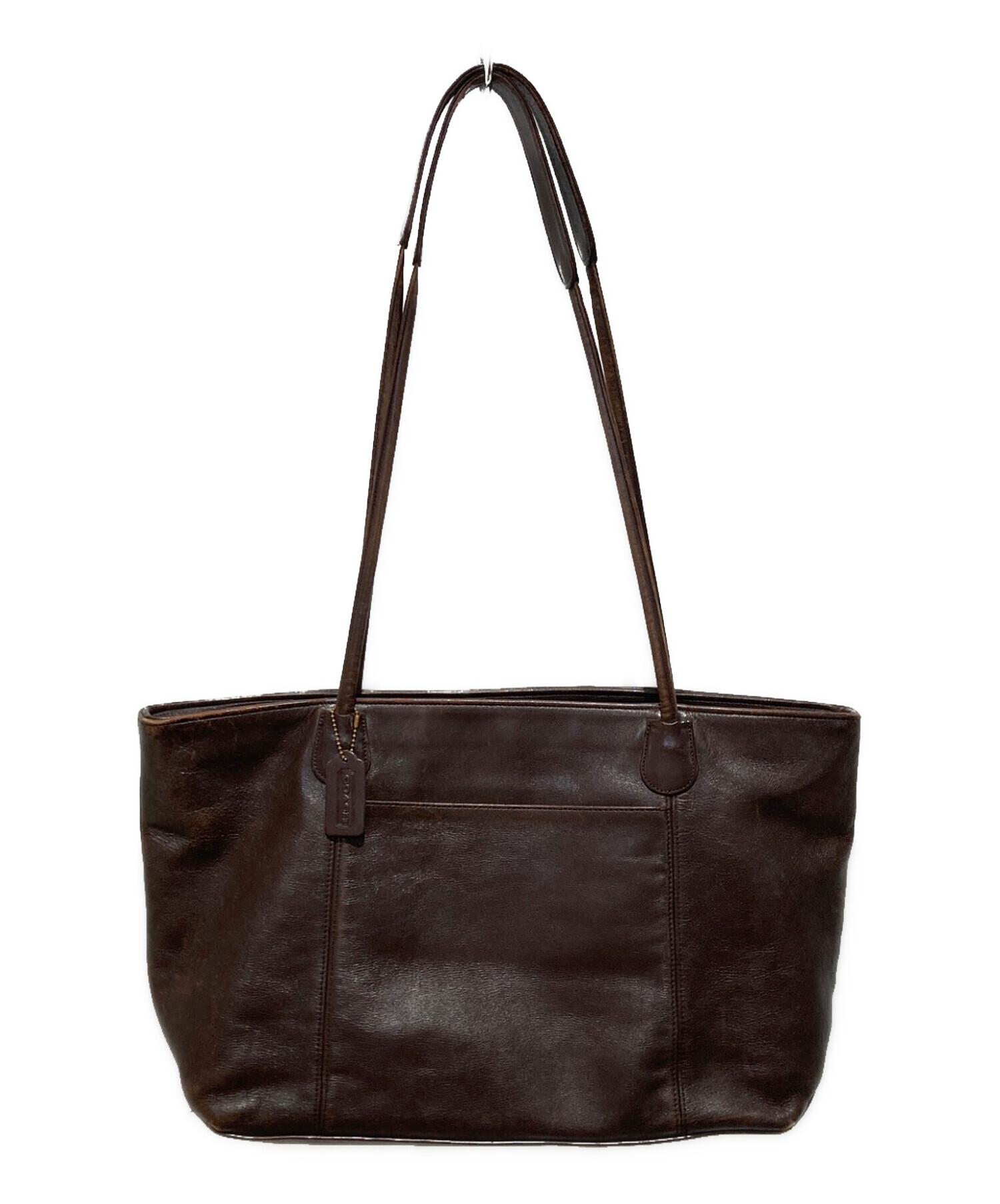 中古・古着通販】COACH (コーチ) レザートートバッグ ブラウン