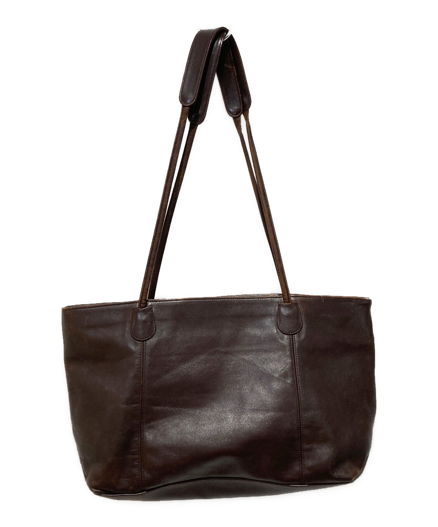 中古・古着通販】COACH (コーチ) レザートートバッグ ブラウン 