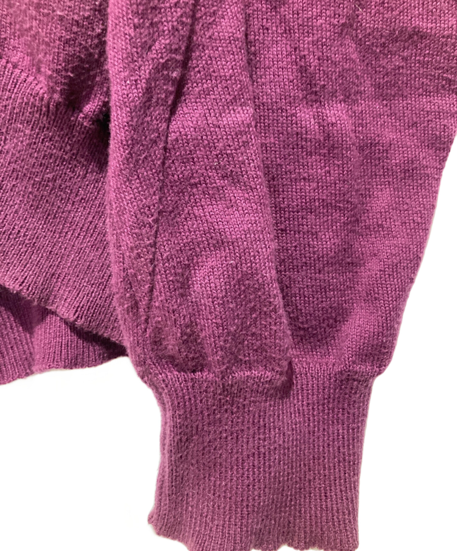 Maison Margiela クルーネックニット パープル メンズS 中古・古着通販】Maison Margiela (メゾンマルジェラ) ハーフジップ