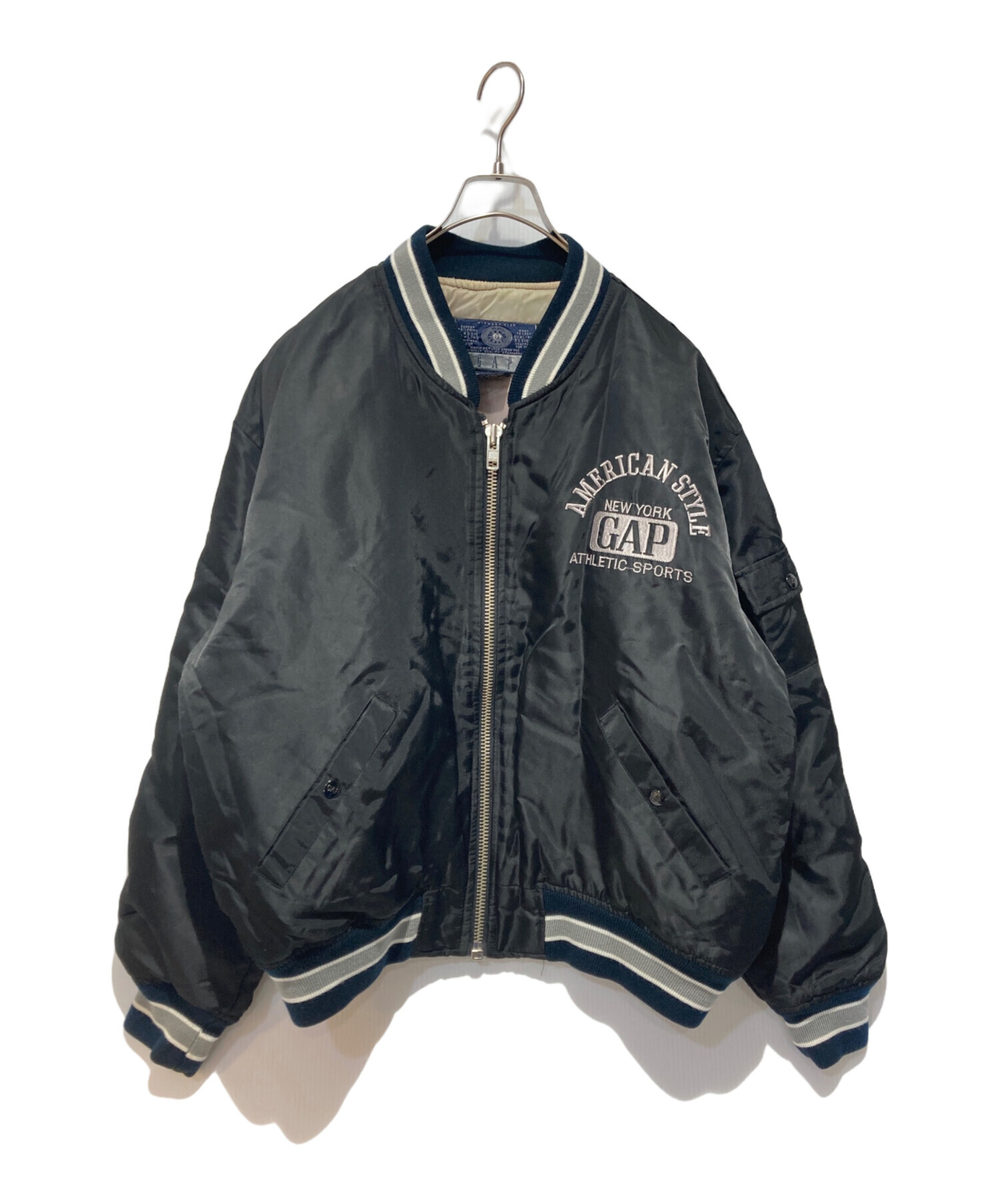 中古・古着通販】GAP (ギャップ) ナイロンブルゾン ブラック サイズ:M 