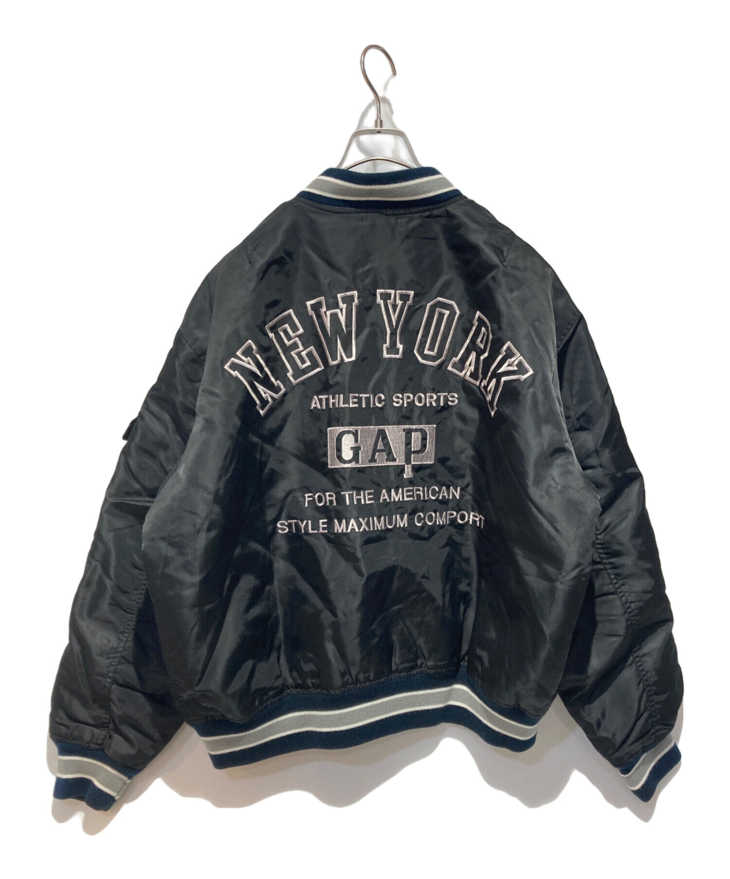 中古・古着通販】GAP (ギャップ) ナイロンブルゾン ブラック サイズ:M 