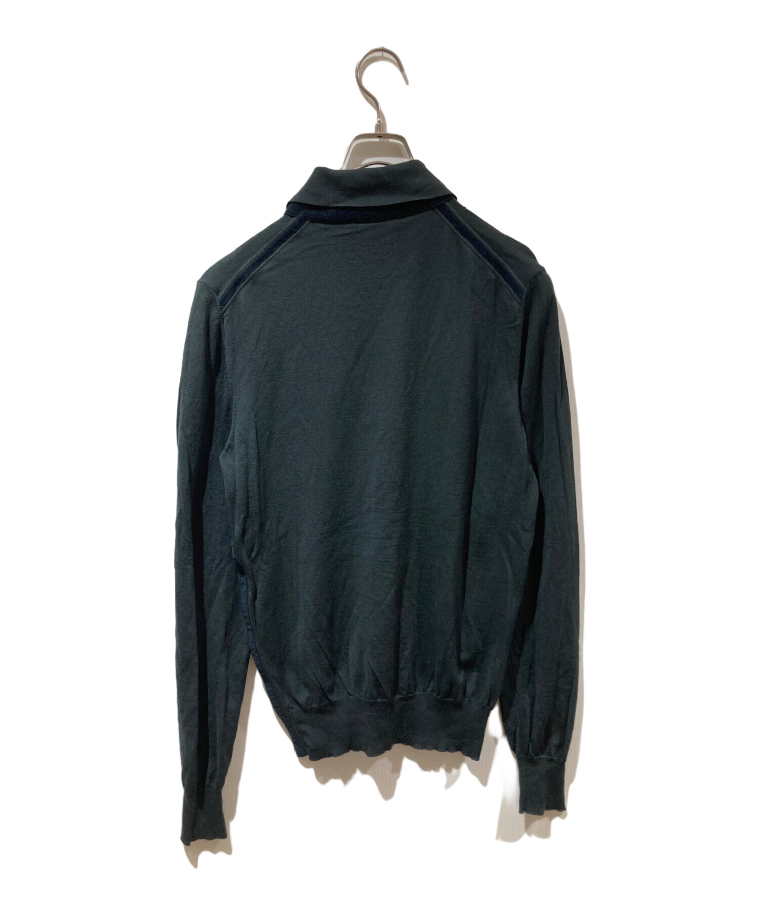 HERMES ポロシャツ　ニット　新品未使用 中古・古着通販】HERMES (エルメス) ニットポロシャツ ブラック サイズ