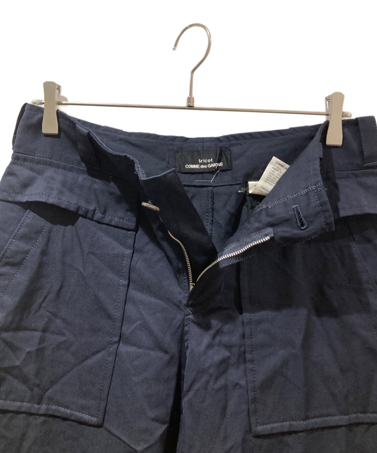 コムデギャルソンニット素材ワイドパンツ COMME des GARCONS コムコム コムデギャルソンCOMME 製品染めウール