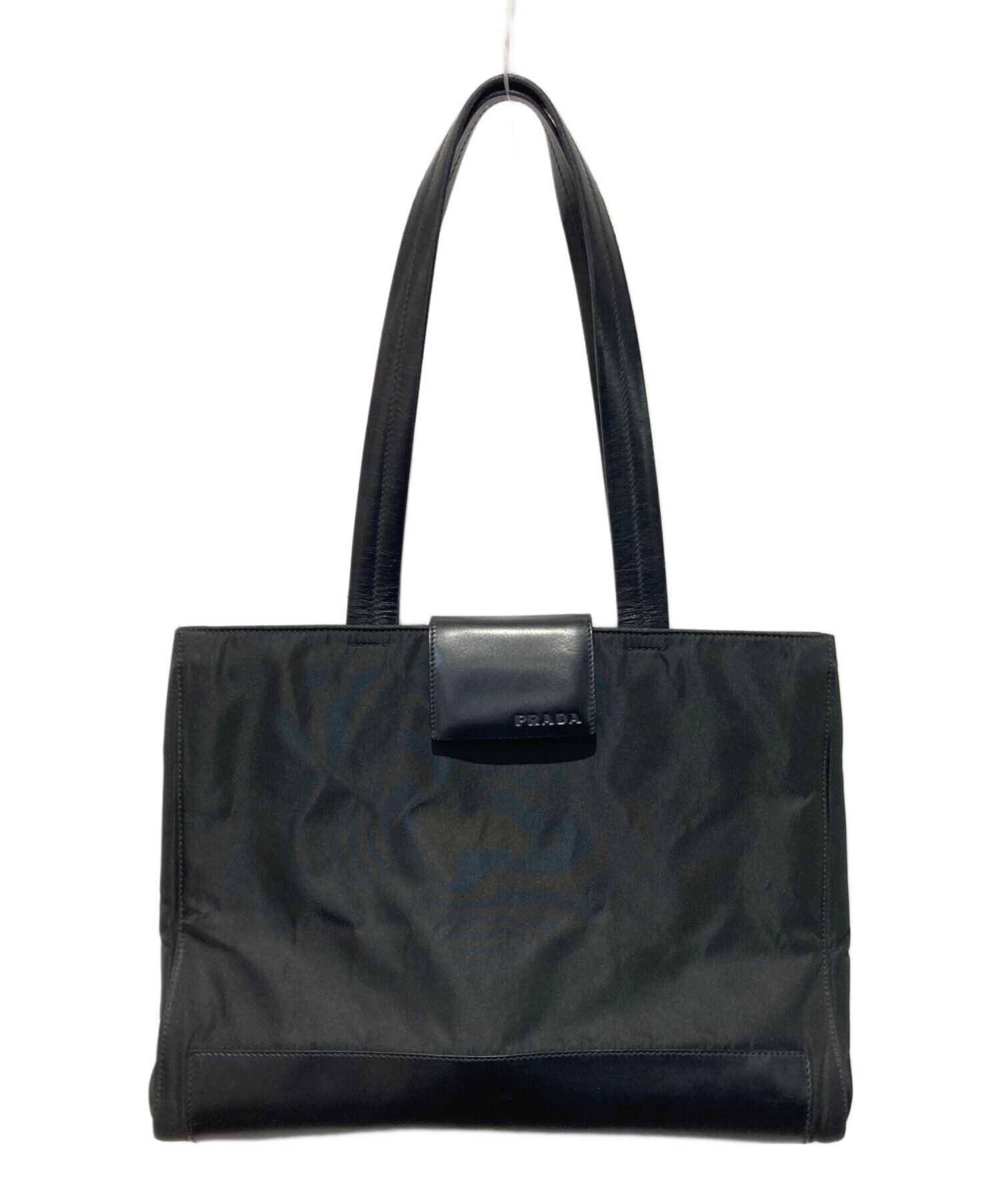 中古・古着通販】PRADA (プラダ) レザー切替ナイロントートバッグ