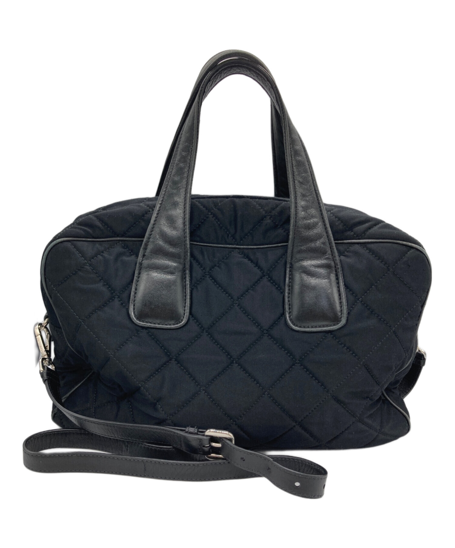 美品 PRADA プラダ キルティング バッグ ボストンバッグ ハンドバッグ 