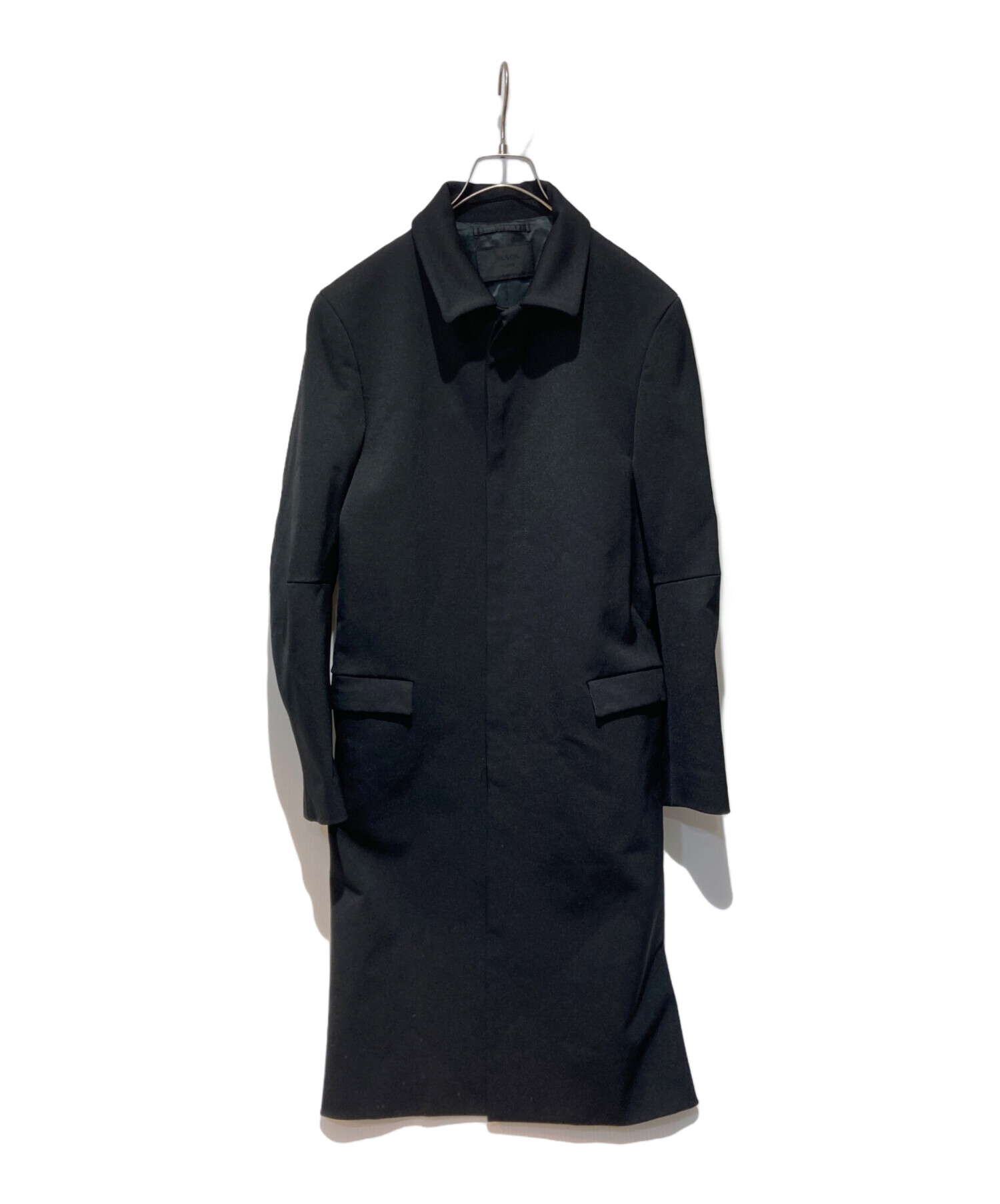 中古・古着通販】PRADA (プラダ) 比翼コート ブラック サイズ:44