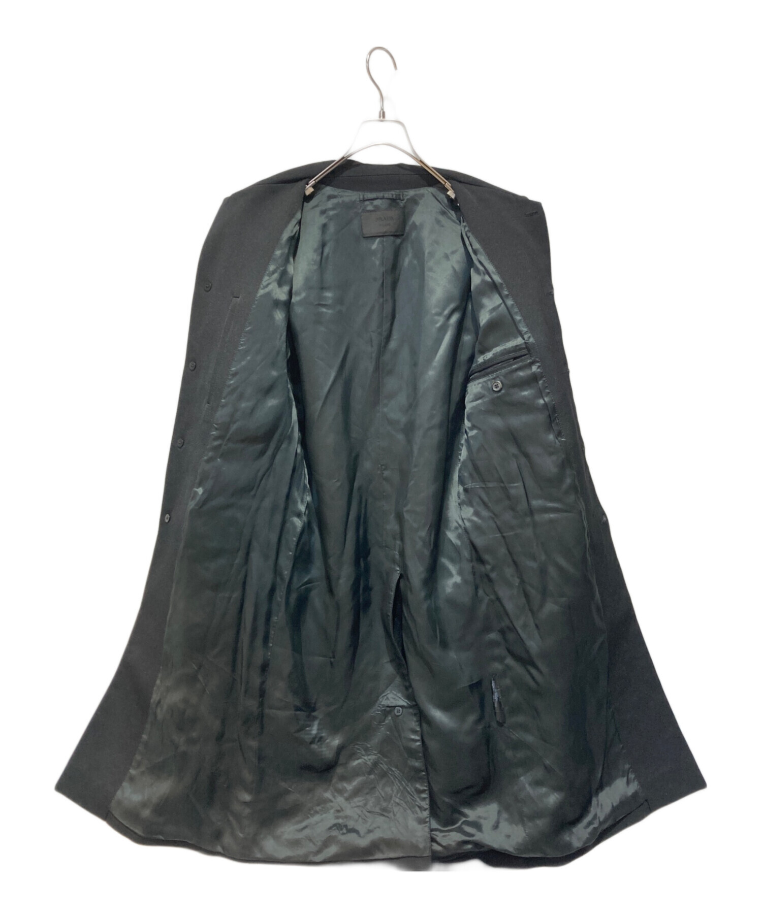 中古・古着通販】PRADA (プラダ) 比翼コート ブラック サイズ:44