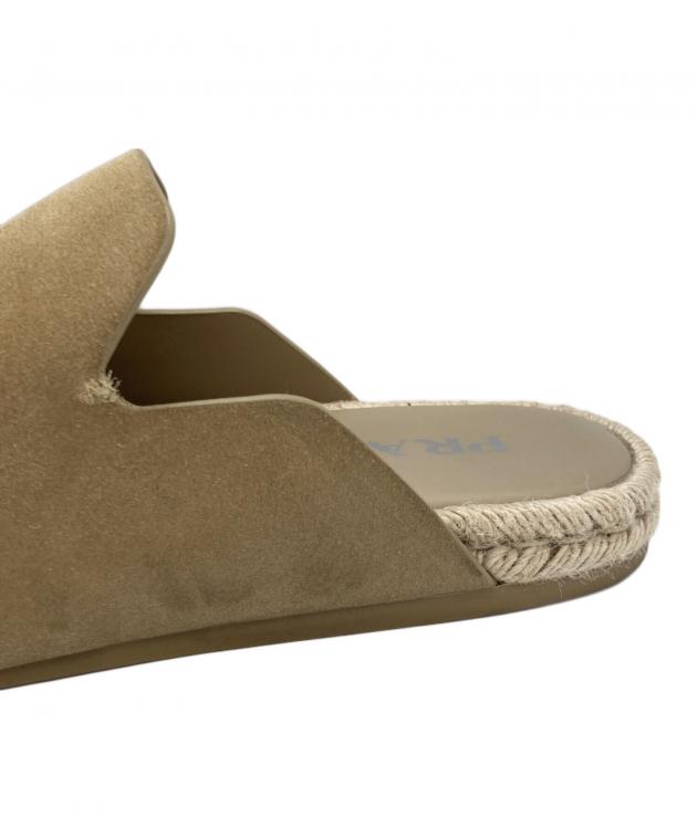 中古・古着通販】PRADA (プラダ) スウェードミュール ベージュ サイズ