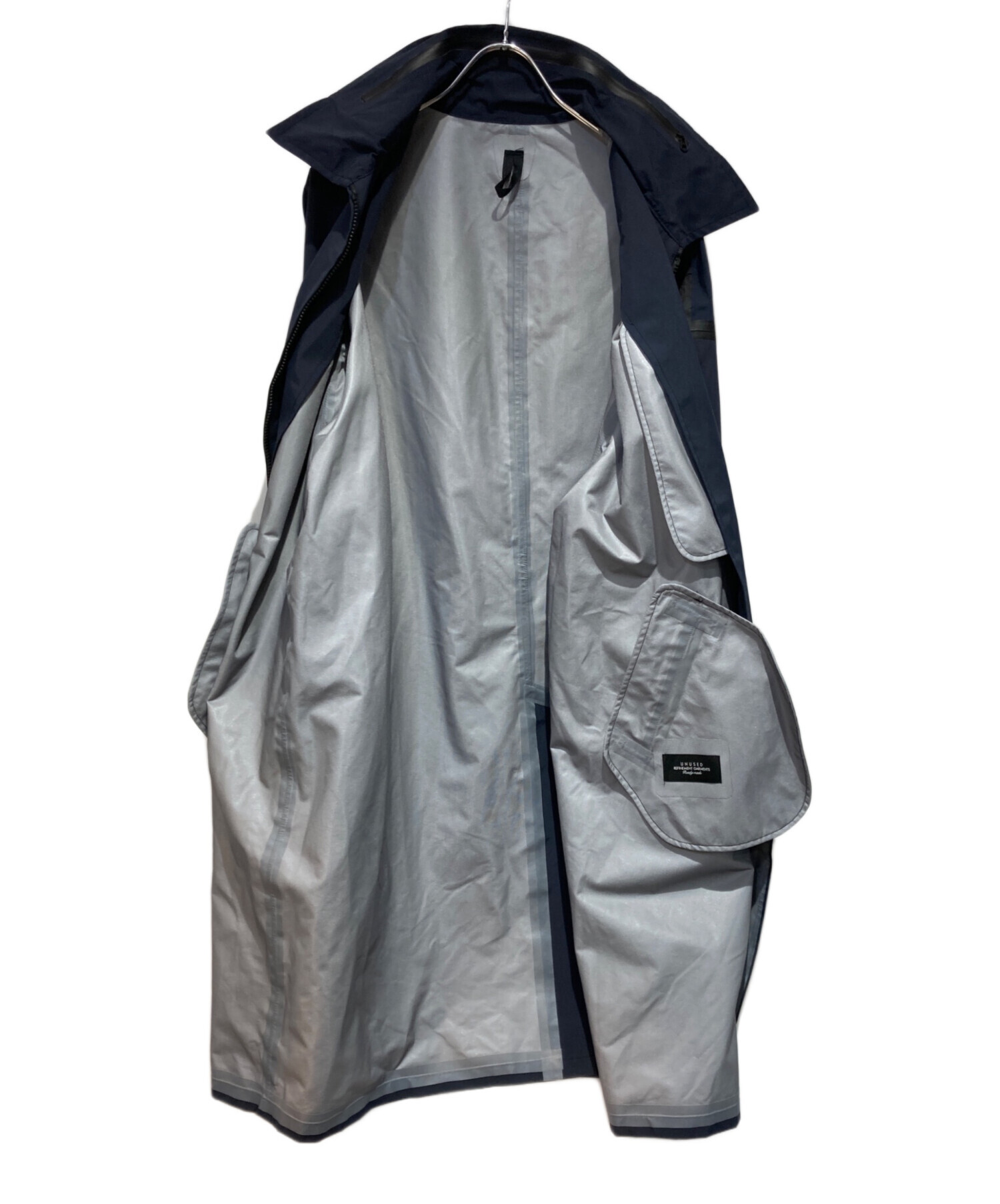 16FW アンユーズド カラーレスコート　ネイビー 中古・古着通販】UNUSED (アンユーズド) Nylon Coat ネイビー サイズ:2