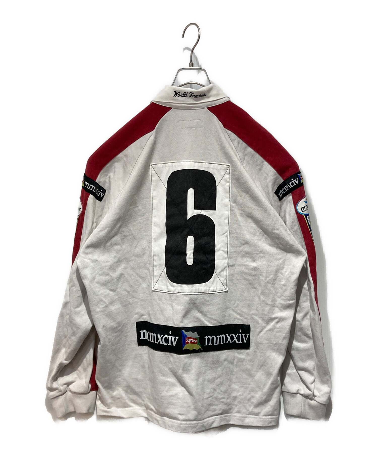 中古・古着通販】SUPREME (シュプリーム) Chest Stripe Rugby ホワイト