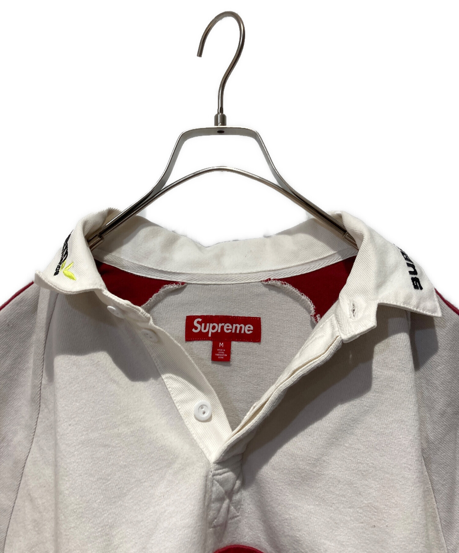 中古・古着通販】SUPREME (シュプリーム) Chest Stripe Rugby ホワイト