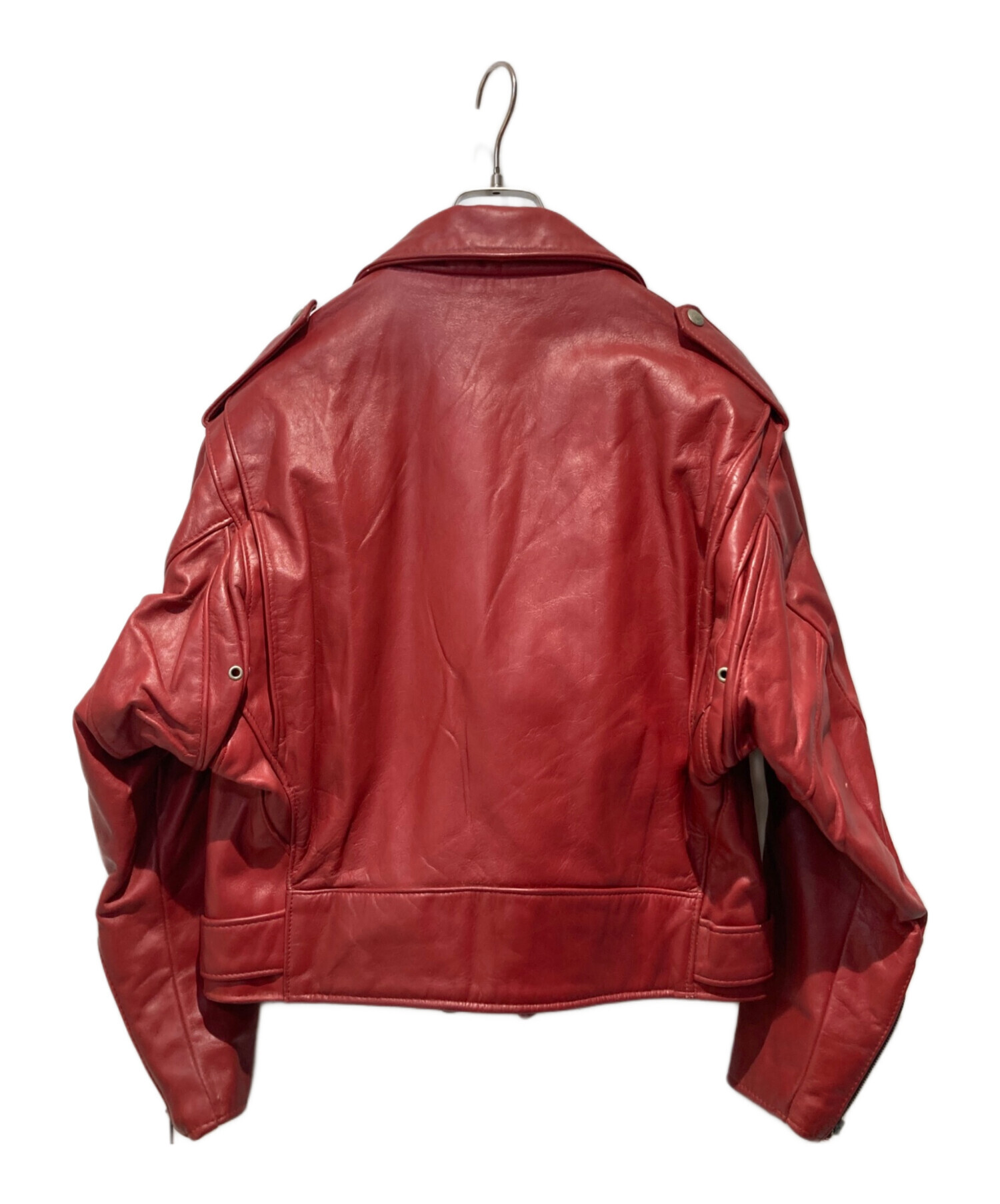 中古・古着通販】Schott (ショット) レザージャケット レッド サイズ