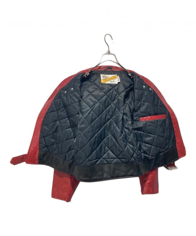 中古・古着通販】Schott (ショット) レザージャケット レッド サイズ