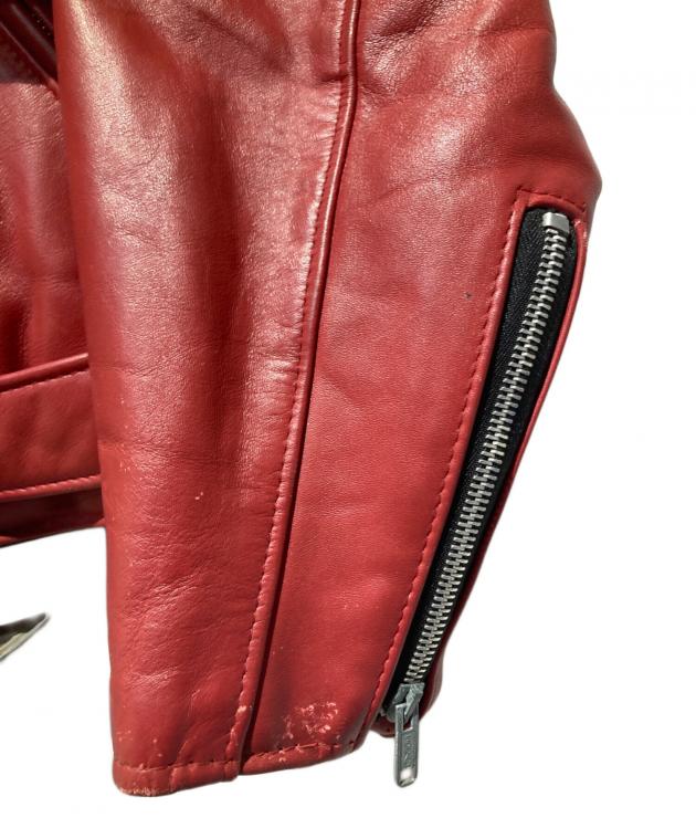中古・古着通販】Schott (ショット) レザージャケット レッド サイズ