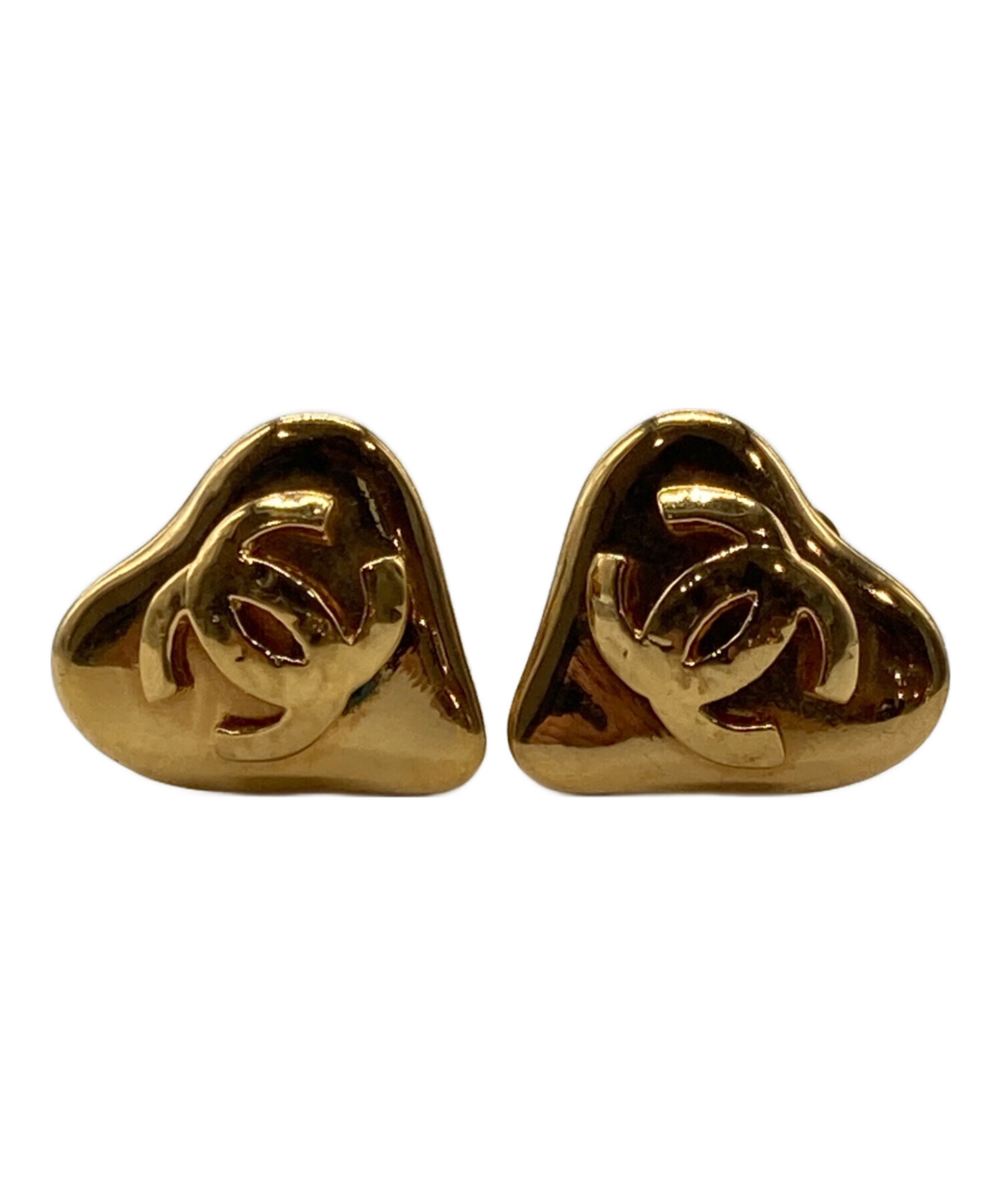 中古・古着通販】CHANEL (シャネル) ハートモチーフイヤリング 中古・古着通販】CHANEL (シャネル) ハートモチーフイヤリング