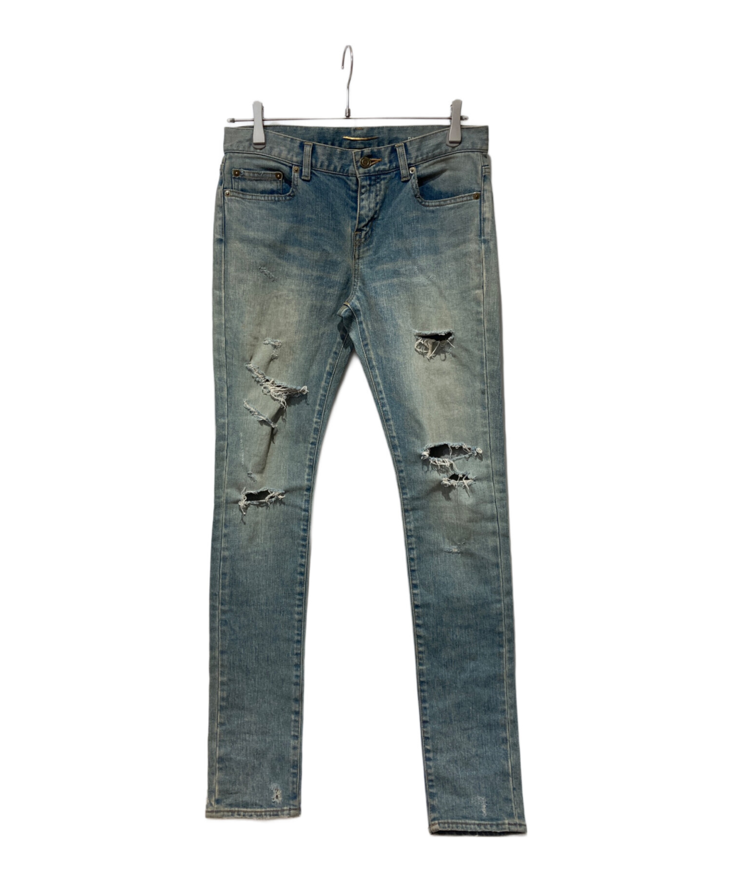 Saint Laurent paris デストロイ加工デニム size28 中古・古着通販】Saint Laurent Paris (サンローランパリ) デストロイ