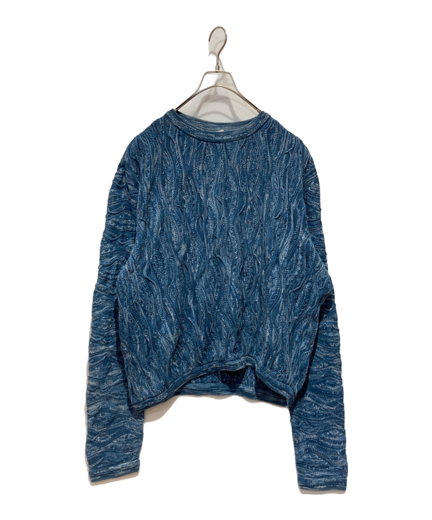 中古・古着通販】Coogi (クージー) 3Dニット ブルー サイズ:XL