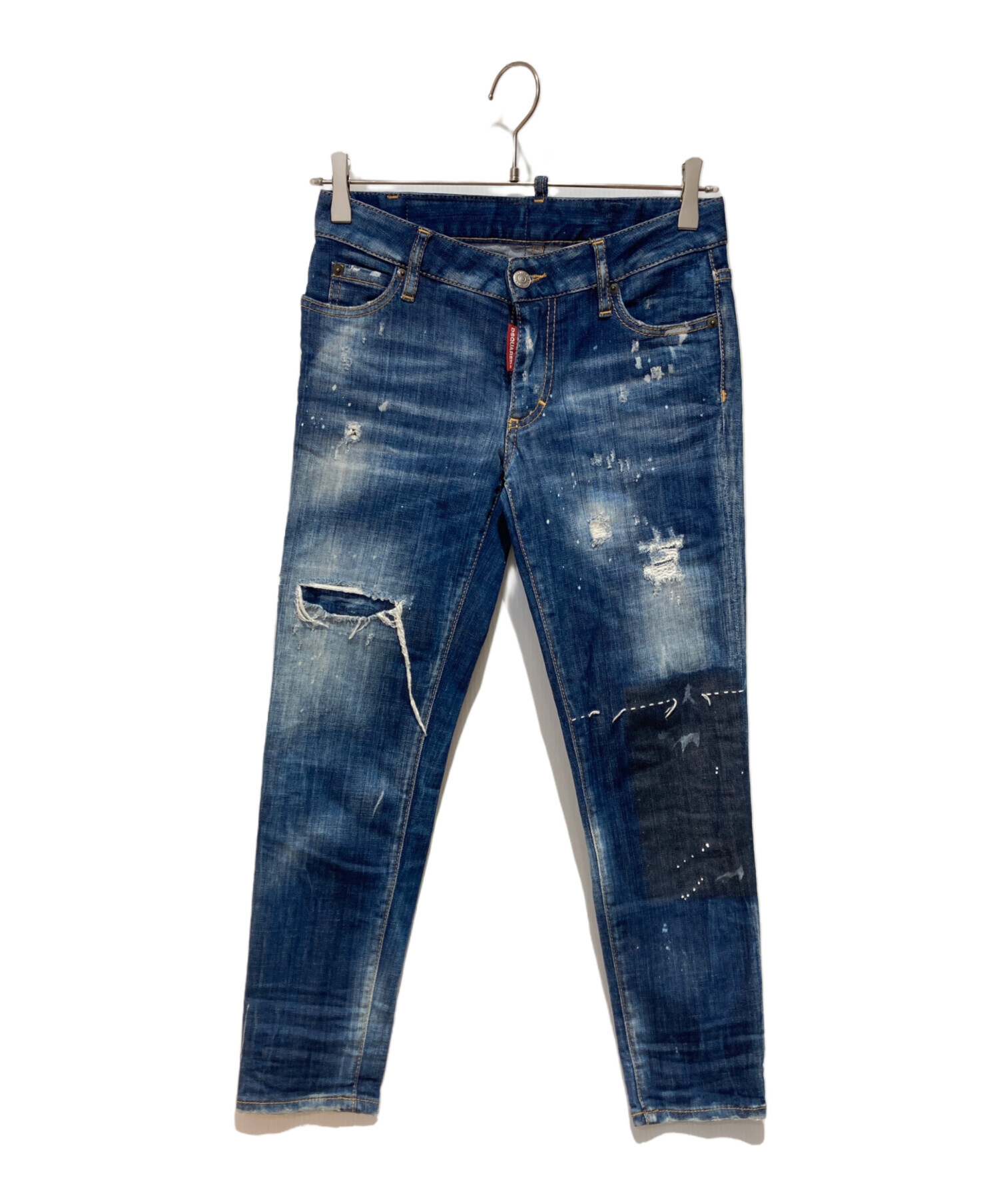 18SS DSQUARED2 ディースクエアード Skinny Dan Jean ダメージ リペア 