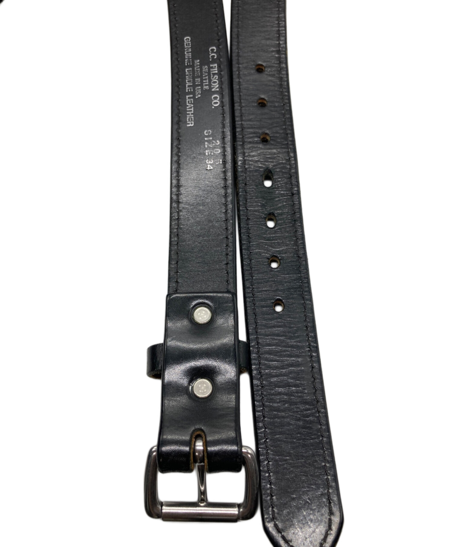 中古・古着通販】FILSON (フィルソン) レザーベルト ブラック