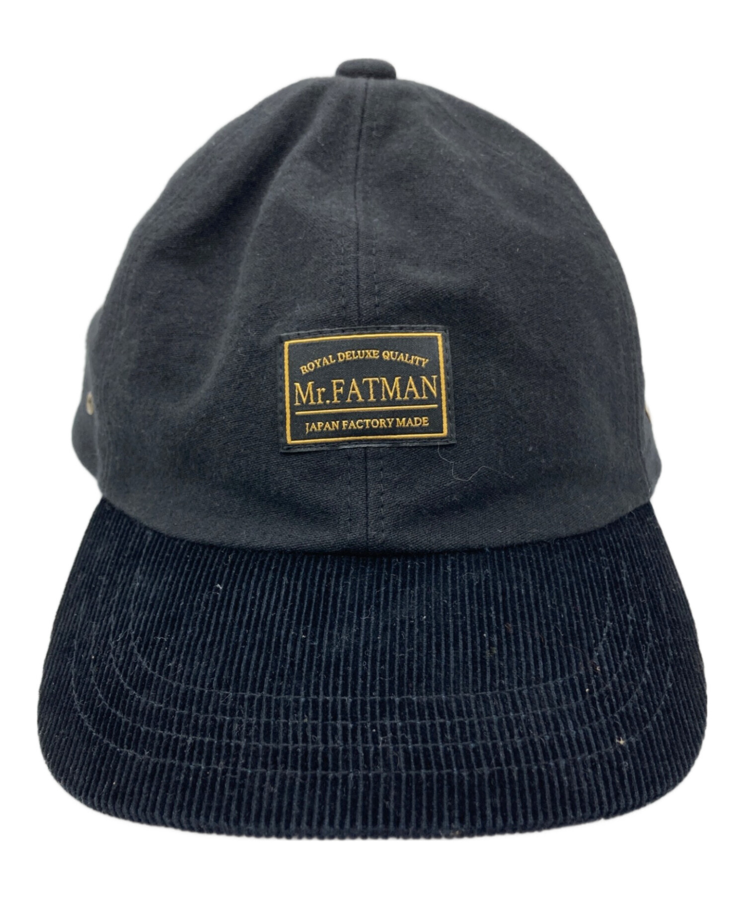 Mr.FATMAN ブラック コーデュロイキャップ 中古・古着通販】Mr.FATMAN (ミスターファットマン) ロゴキャップ