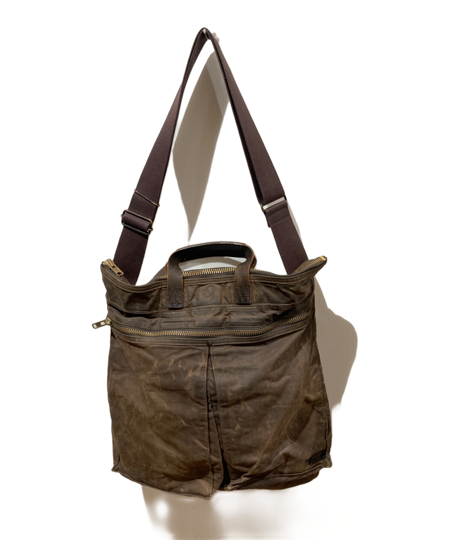 中古・古着通販】PORTER (ポーター) 2WAYヘルメットバッグ ブラウン 