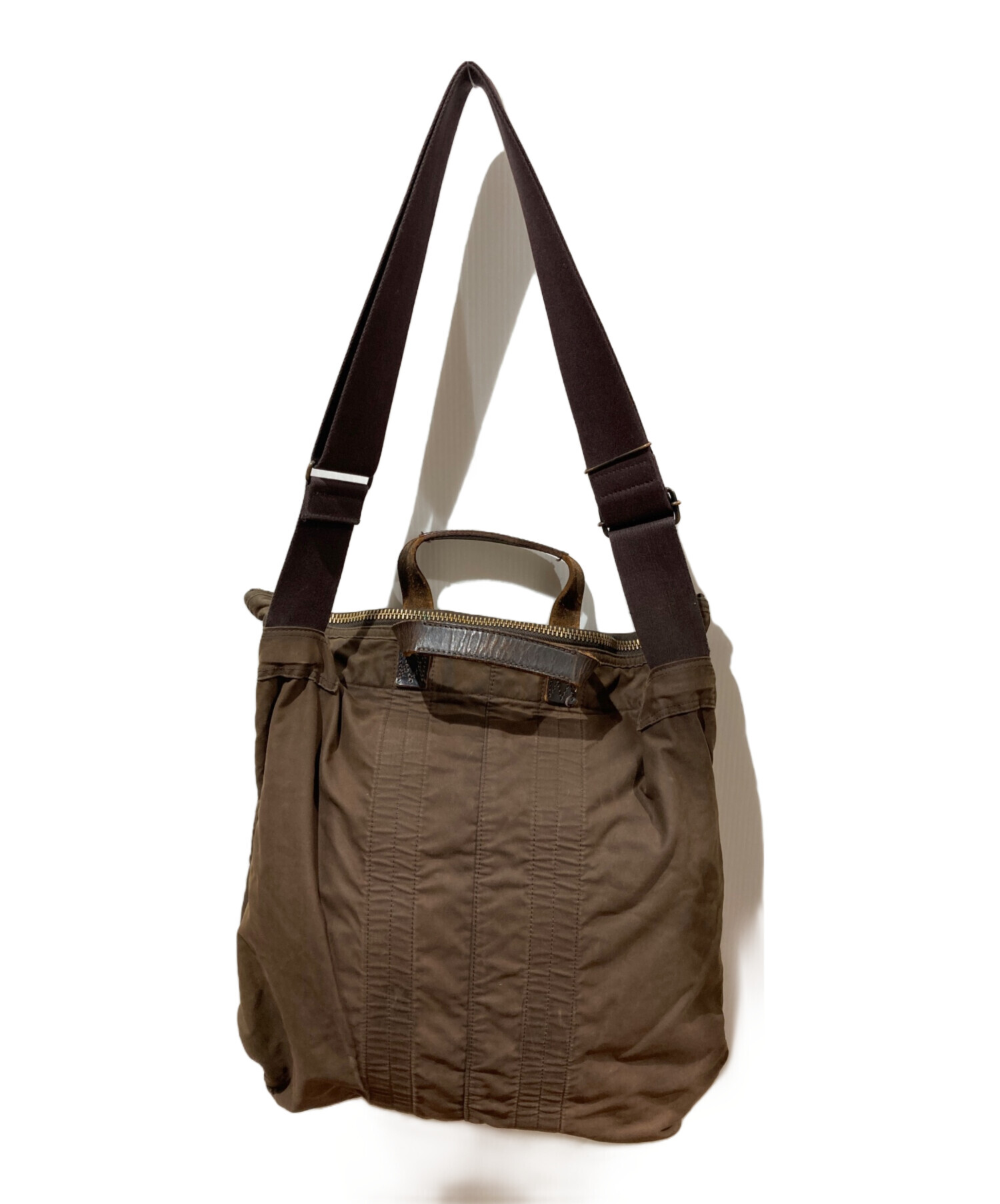 中古・古着通販】PORTER (ポーター) 2WAYヘルメットバッグ ブラウン 