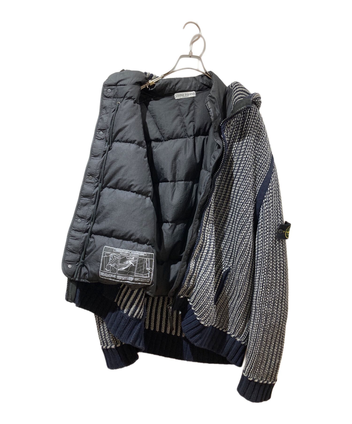 中古・古着通販】STONE ISLAND (ストーンアイランド) 2WAY ZIP KNIT