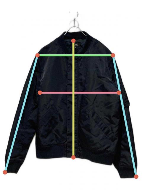 中古・古着通販】A.P.C. (アーペーセー) 中綿MA-1ジャケット ネイビー
