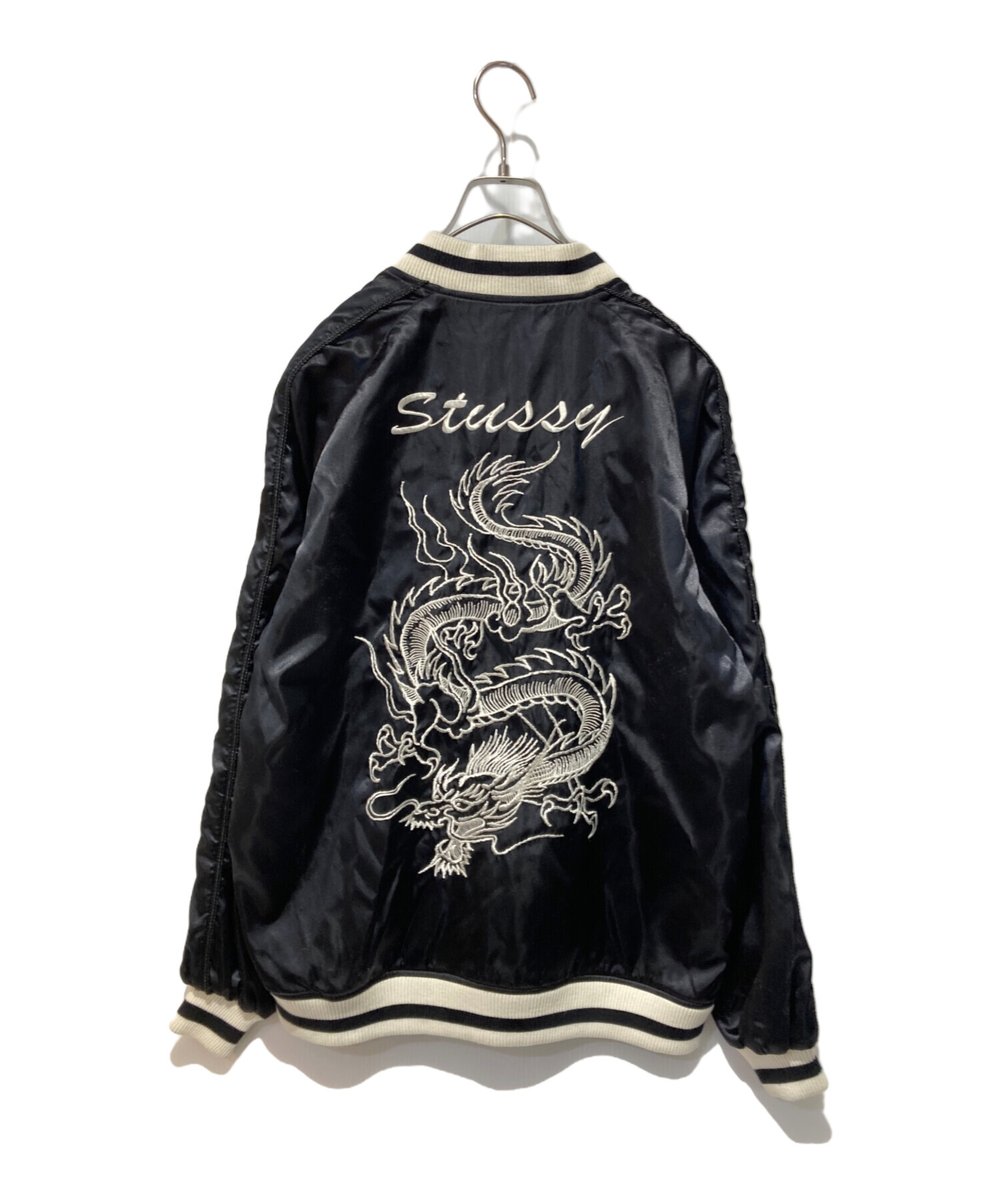 Stussy スカジャン ブラック ドラゴン刺繍 中古・古着通販】stussy (ステューシー) ドラゴン刺繍 リバーシブル