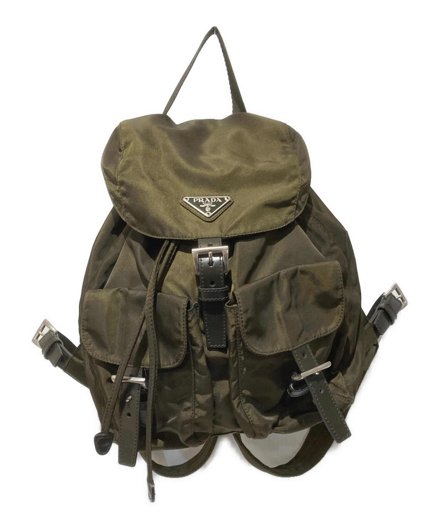 中古・古着通販】PRADA (プラダ) VELAナイロンバックパック グリーン 