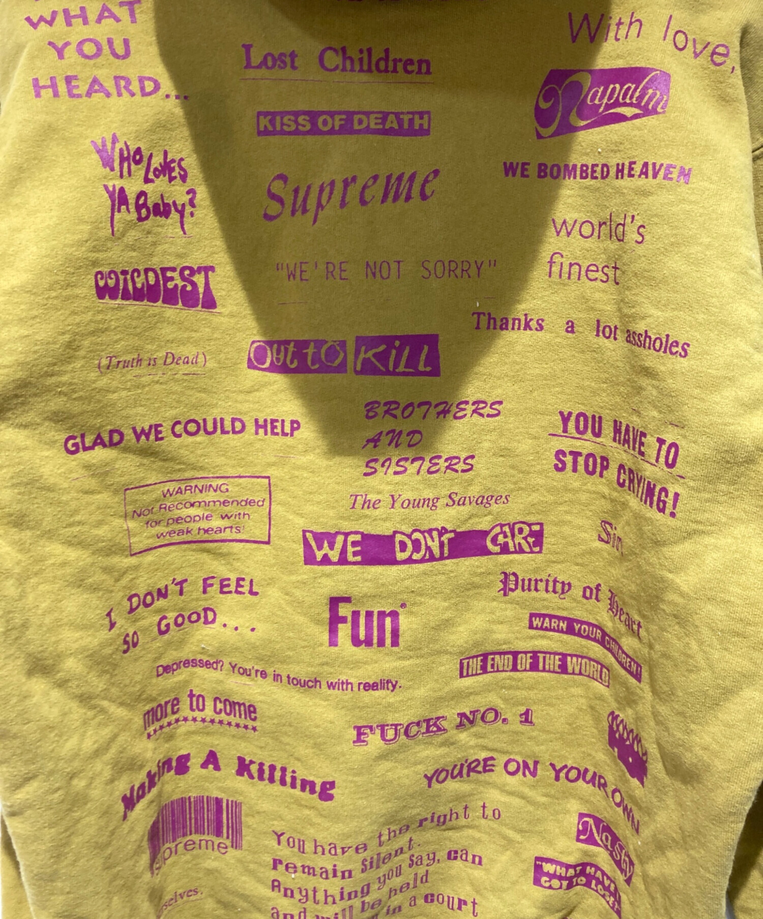 中古・古着通販】Supreme (シュプリーム) Stop Crying Hooded 