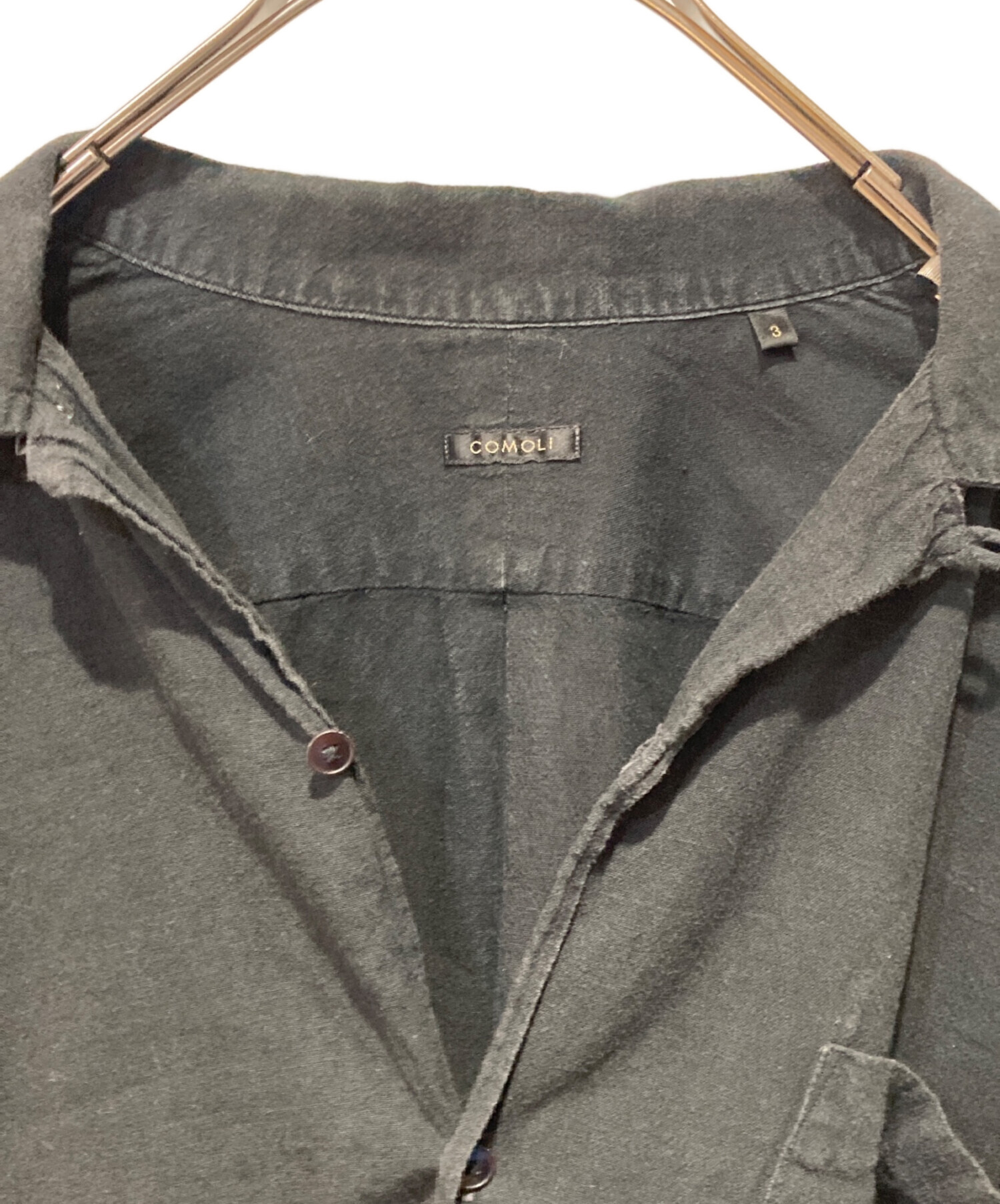 中古・古着通販】COMOLI (コモリ) ベタシャン オープンカラーシャツ