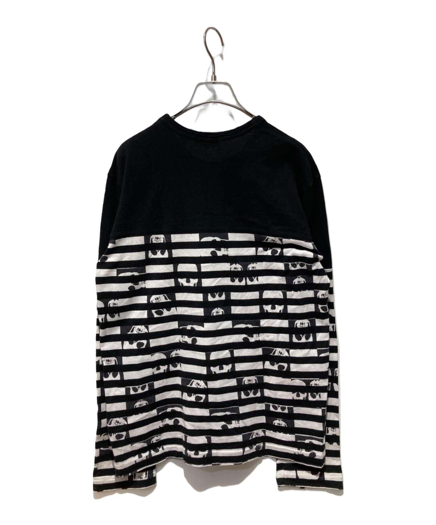 コムデギャルソンオムプリュス plus ボーダーカットソー　ロンT 中古・古着通販】COMME des GARCONS HOMME PLUS (コムデギャルソンオム