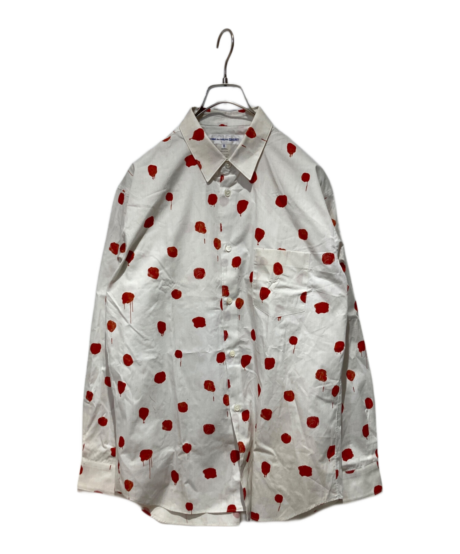 COMME des GARCONS 赤いドット柄 ドレスシャツ 長袖シャツ M 中古・古着通販】COMME des GARCONS SHIRT (コムデギャルソンシャツ