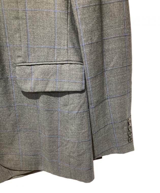 コム・デ・ギャルソングレー系チェック テーラードジャケット 中古・古着通販】COMME des GARCONS HOMME DEUX (コムデギャルソン