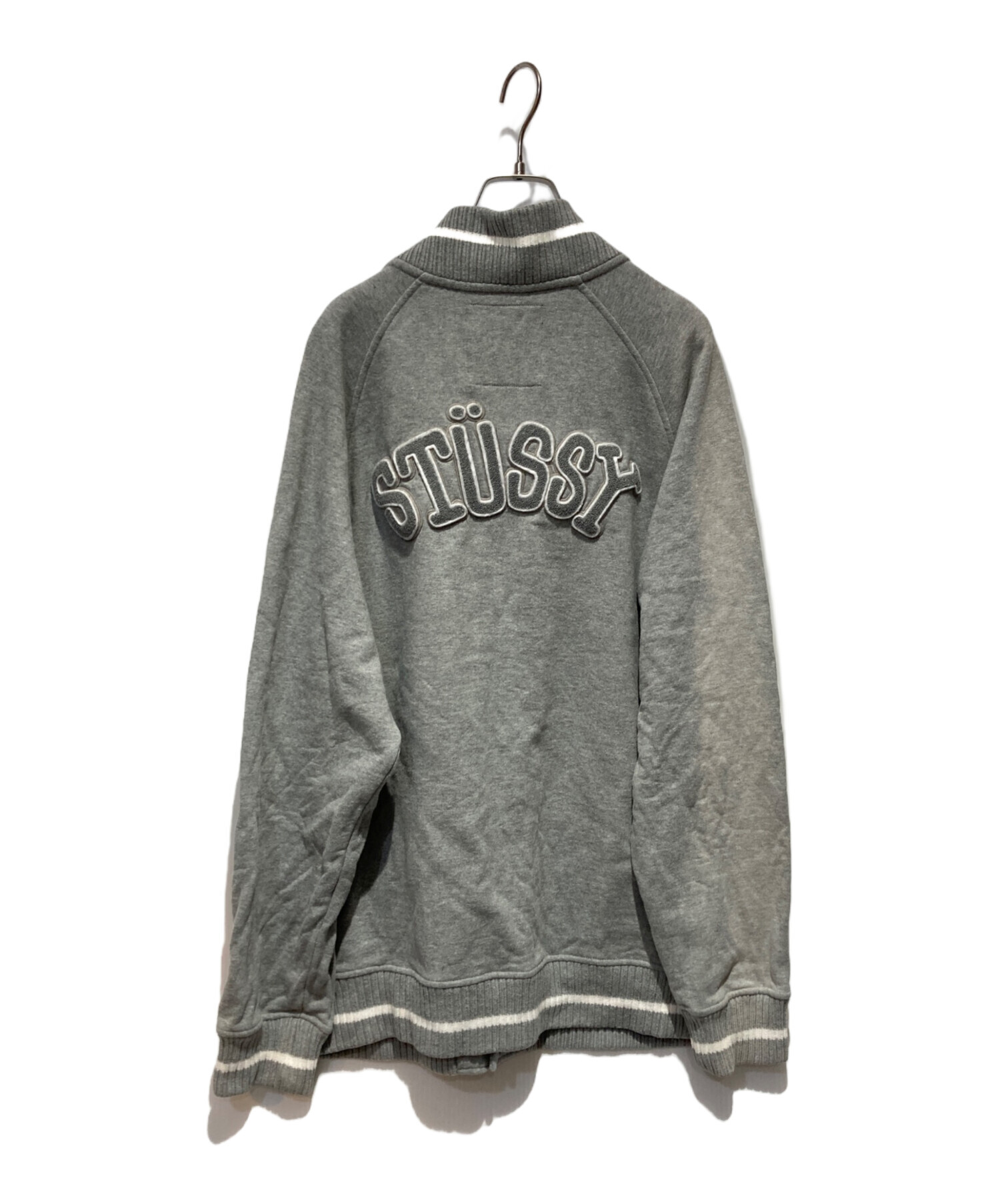 Stussy グレー スタジャン 中古・古着通販】stussy (ステューシー) スタジャン グレー サイズ:L