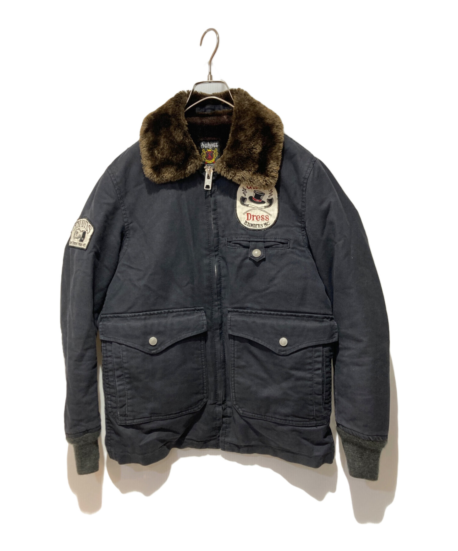 中古・古着通販】Schott (ショット) ショットボアジャケット ブラック 