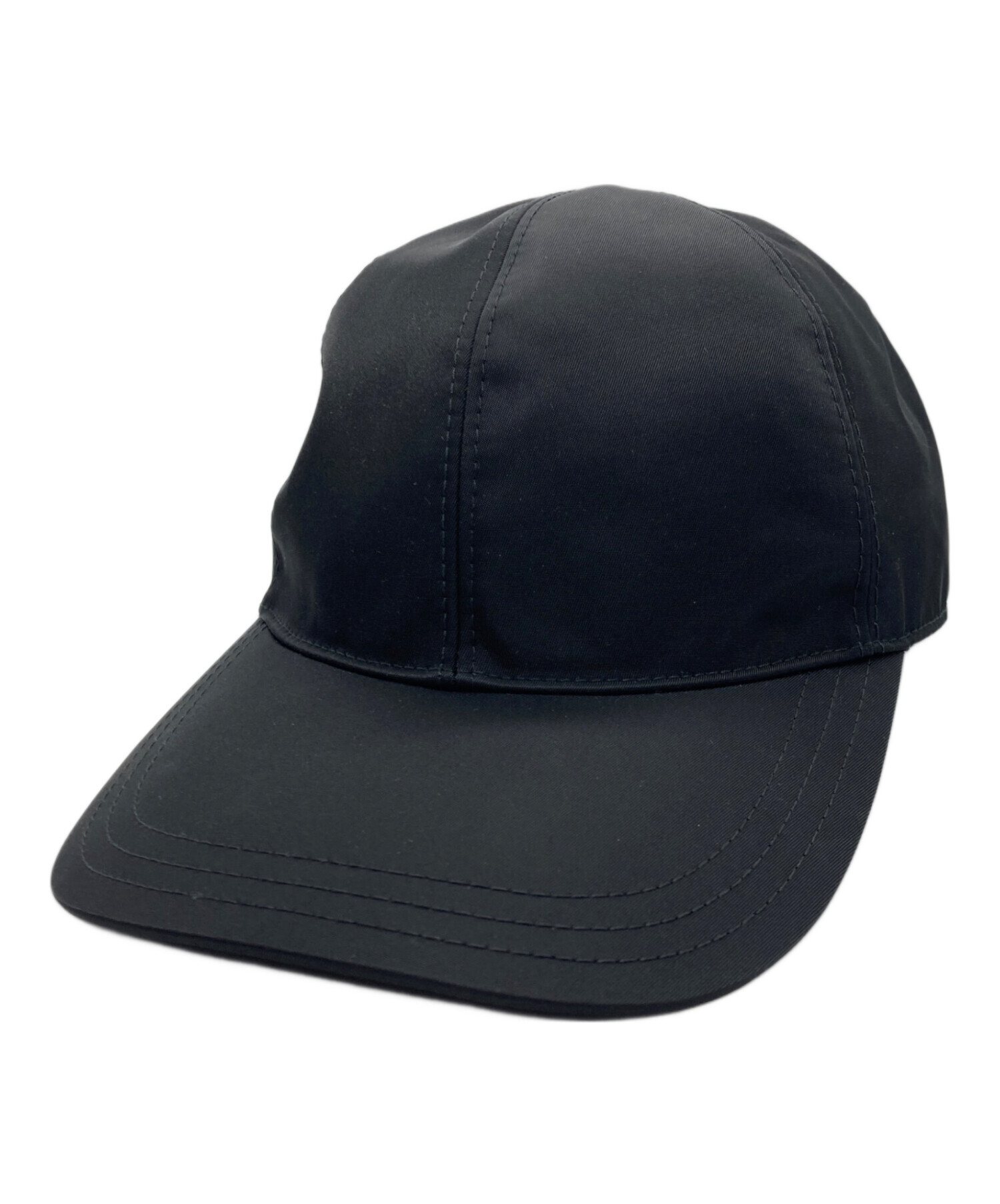 SALE PRADA ナイロンキャップ　ブラック 中古・古着通販】PRADA (プラダ) Re-Nylon ベースボールキャップ