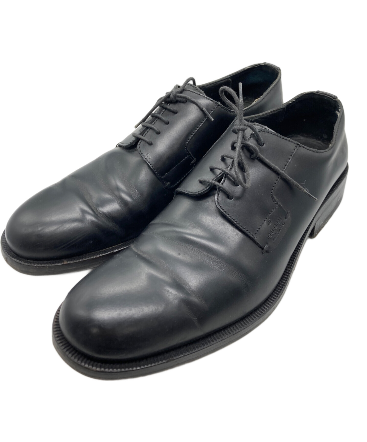 中古・古着通販】GUCCI (グッチ) レザーシューズ ブラック サイズ:SIZE