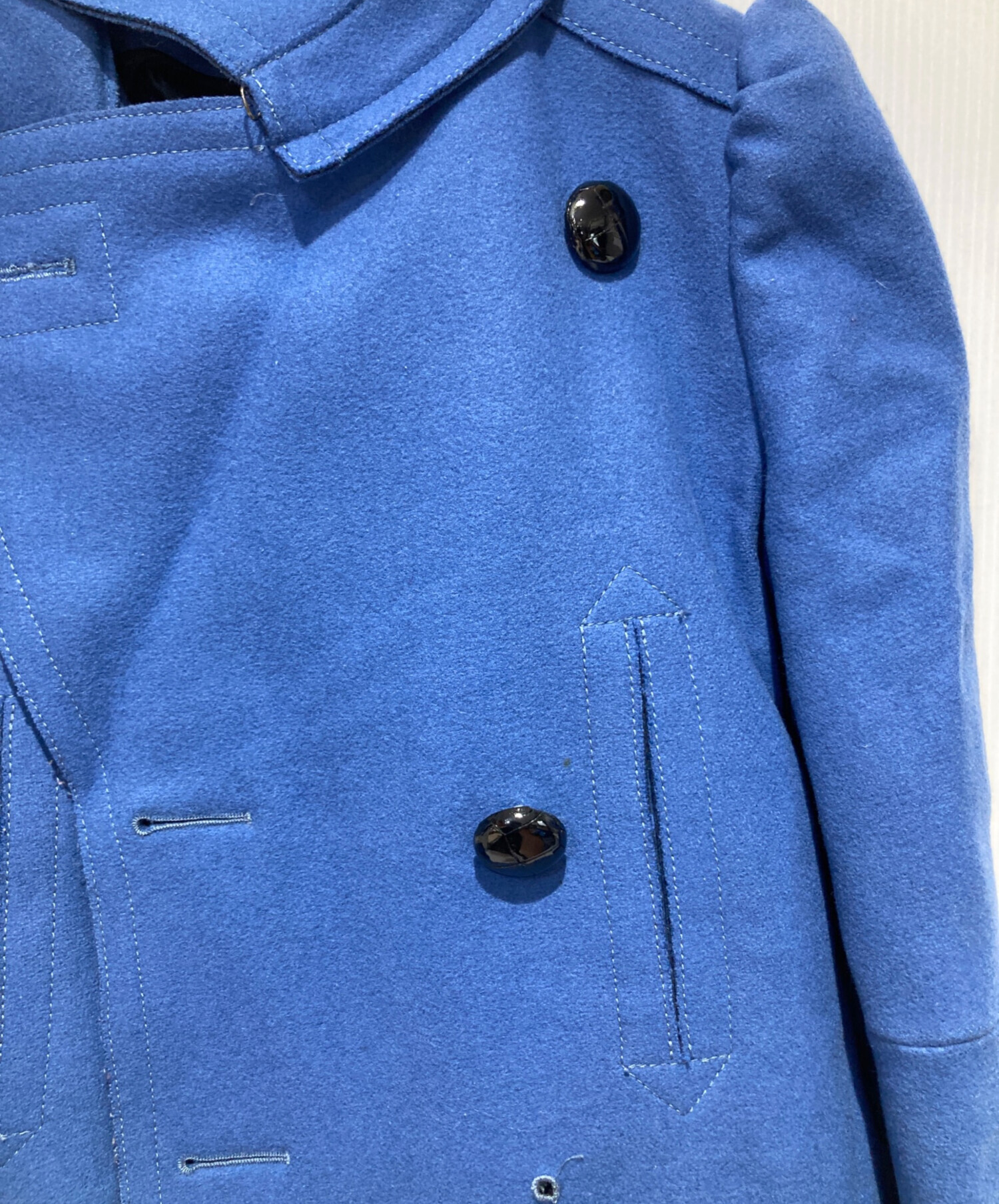 中古・古着通販】MIU MIU (ミュウミュウ) ダブルブレスコート ブルー