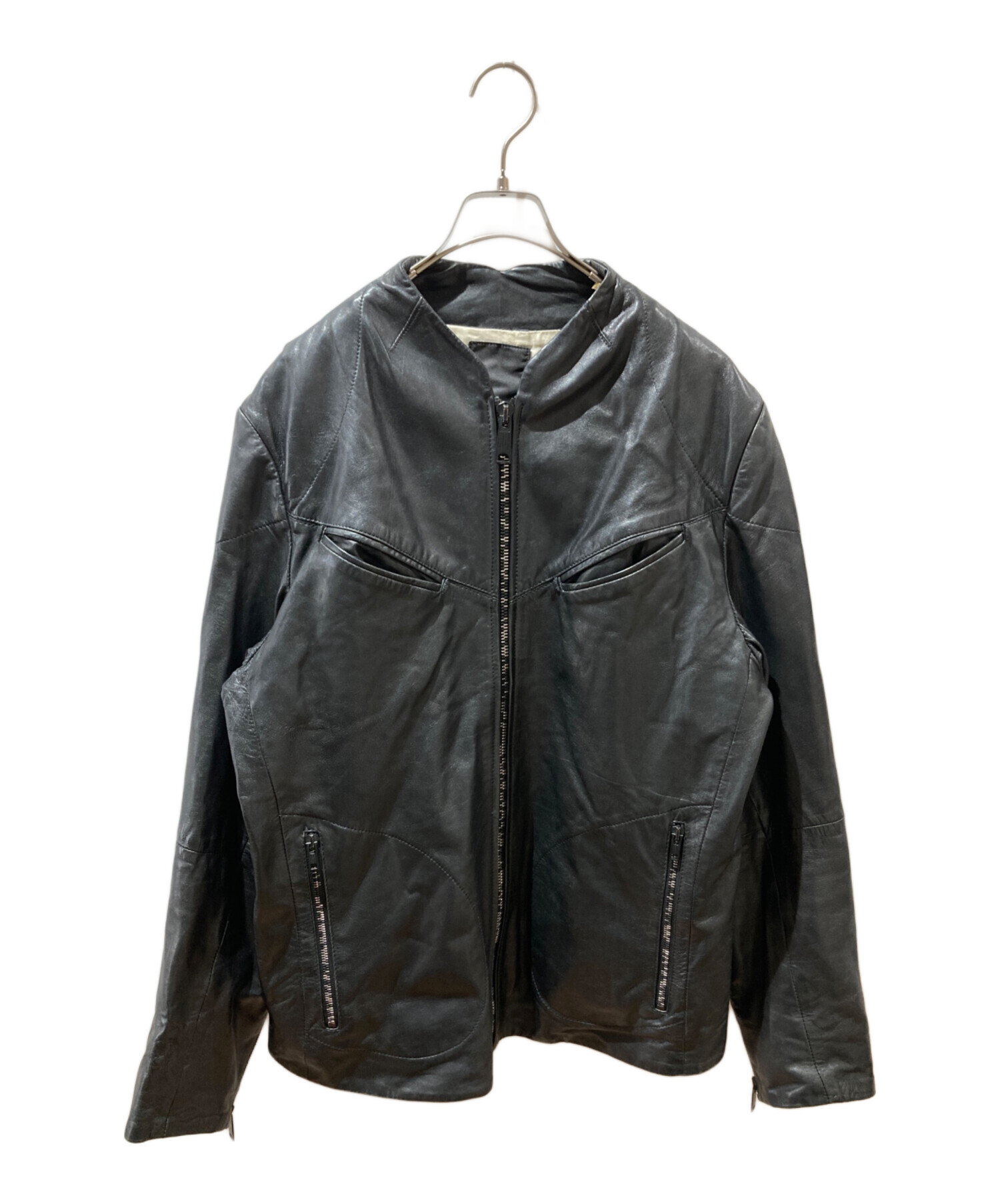【美品】DENHAM☆レザージャケット☆牛革☆ブラック☆Mサイズ☆ 中古・古着通販】Denham (デンハム) レザージャケット ブラック サイズ