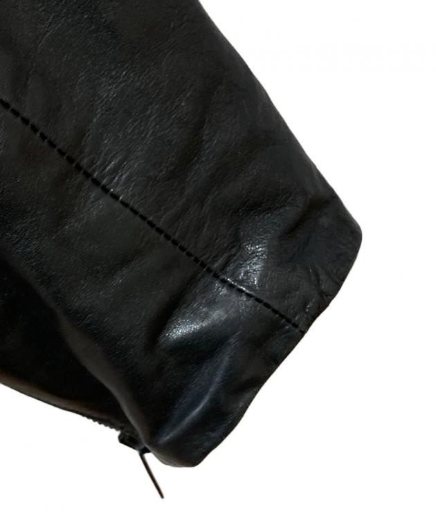 中古・古着通販】Denham (デンハム) レザージャケット ブラック サイズ
