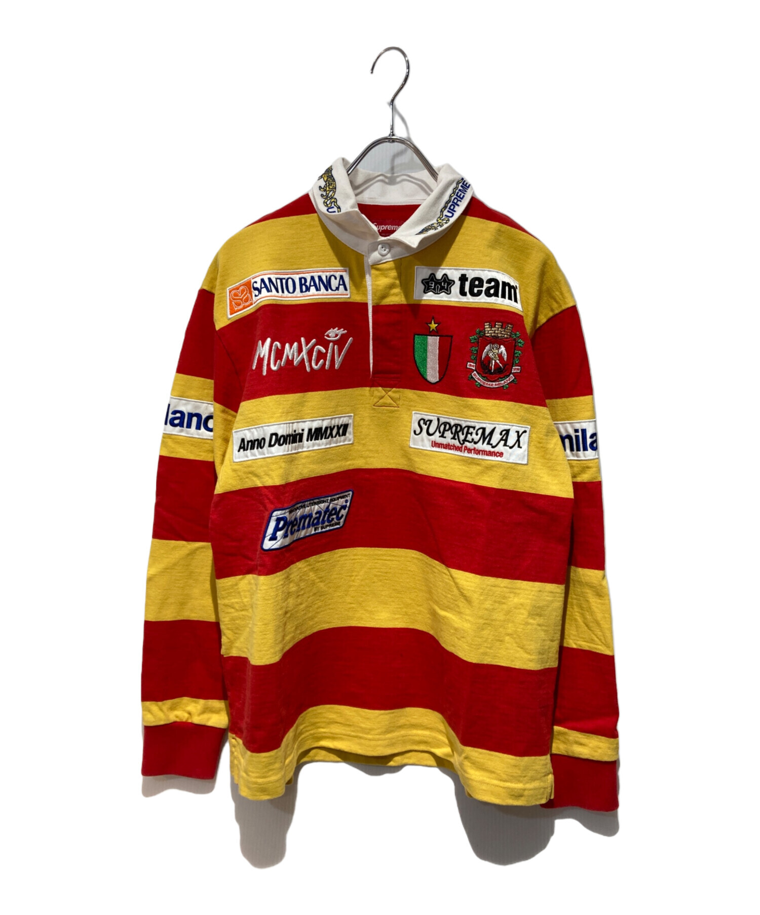 中古・古着通販】SUPREME (シュプリーム) 22SS Stripe Rugby レッド