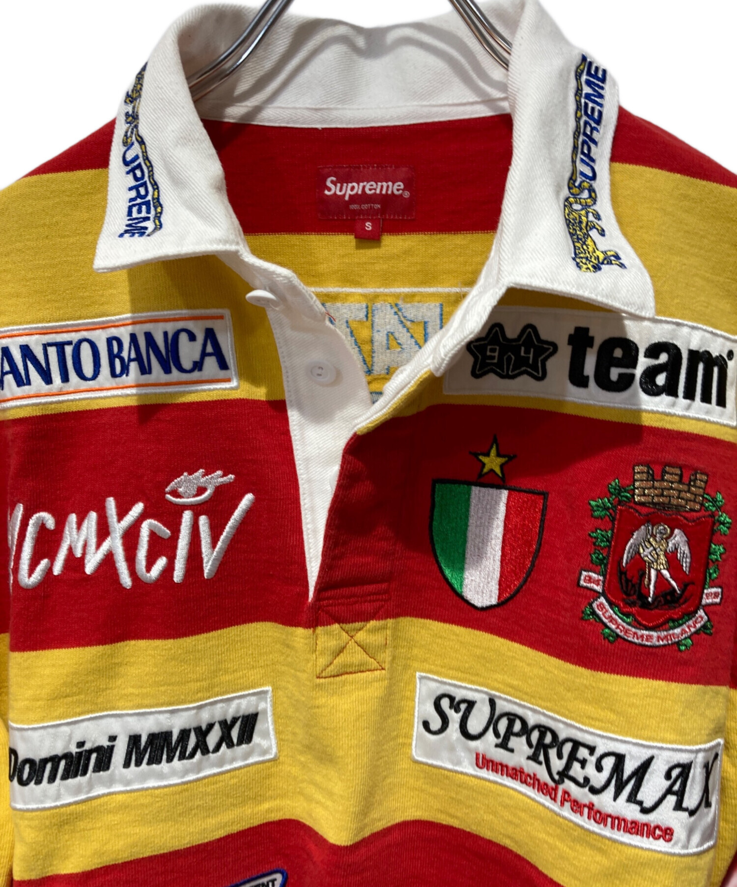 中古・古着通販】SUPREME (シュプリーム) 22SS Stripe Rugby レッド
