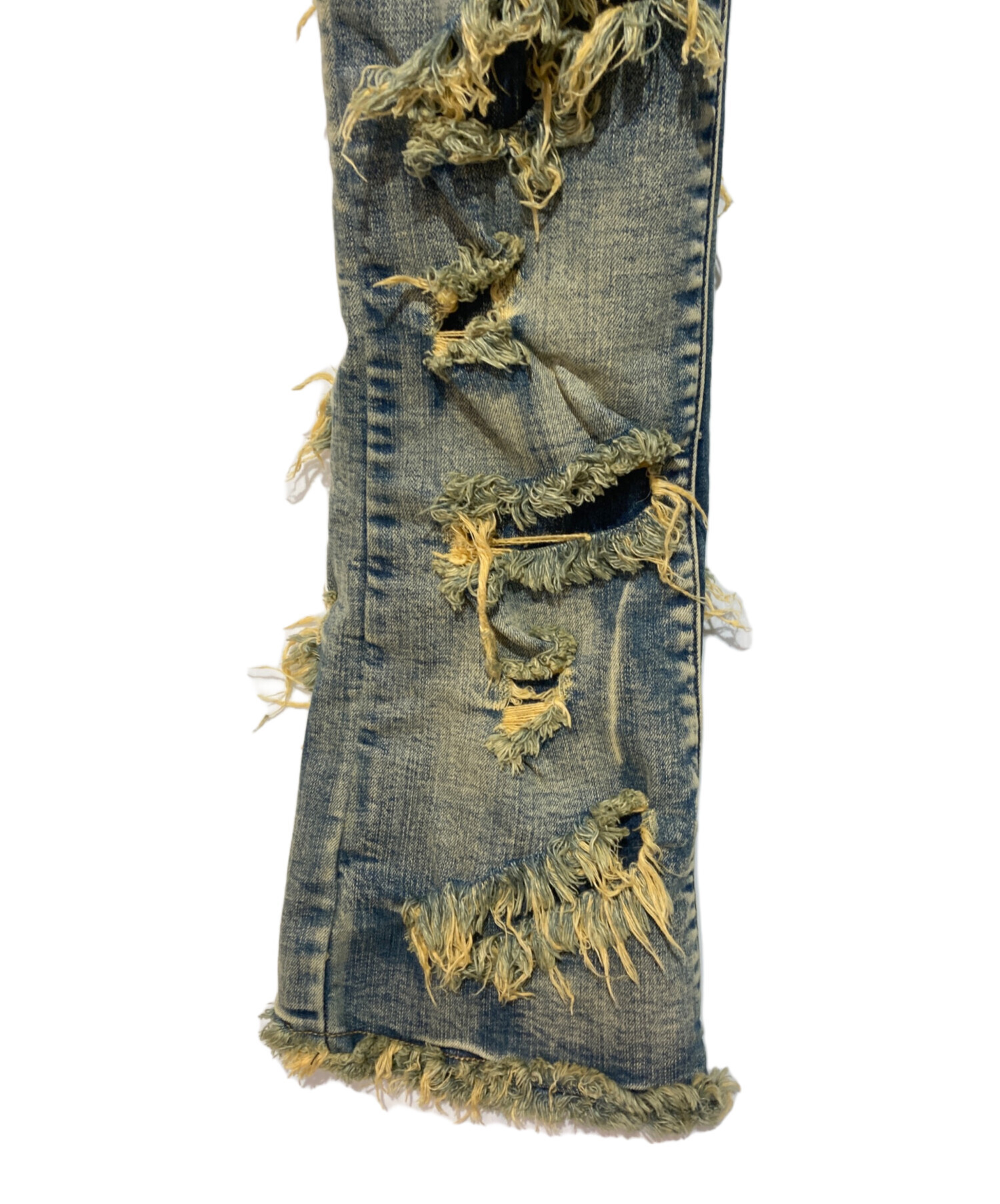VALABASAS ダメージデニムパンツ ラスト1点】VALABASAS / SUMI BAGGY / DK BLUE BLACK |
