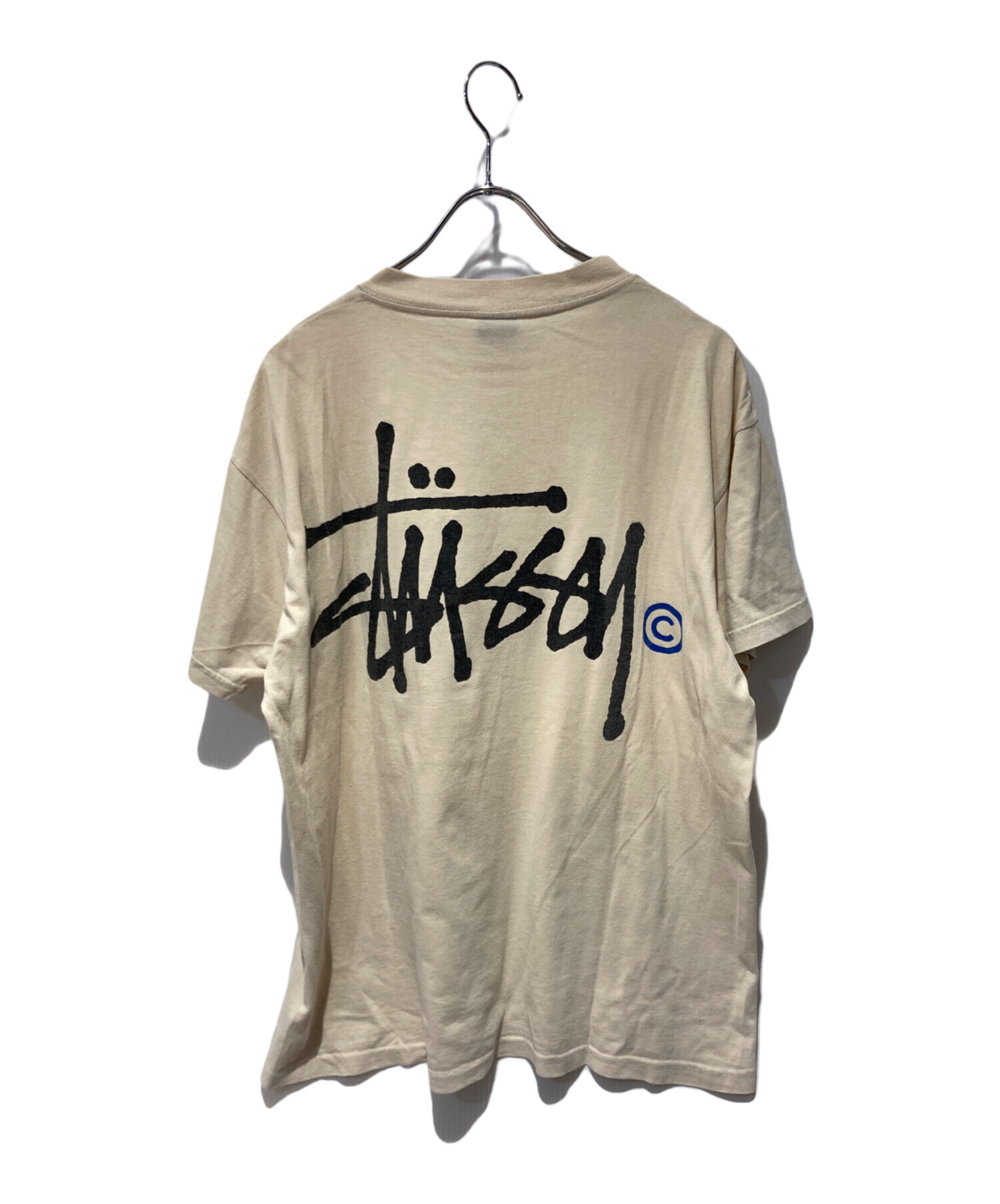 Stussy 80s ドッグプリント Tシャツ ベージュ 中古・古着通販】stussy