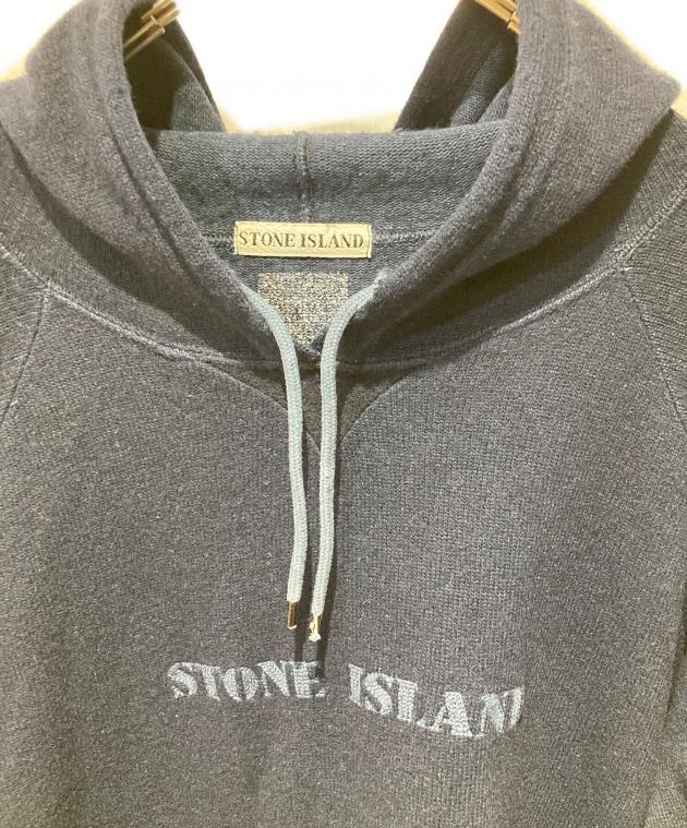 【大人気】STONE 　ニットパーカー　美品 中古・古着通販】STONE ISLAND (ストーンアイランド) ニットパーカー