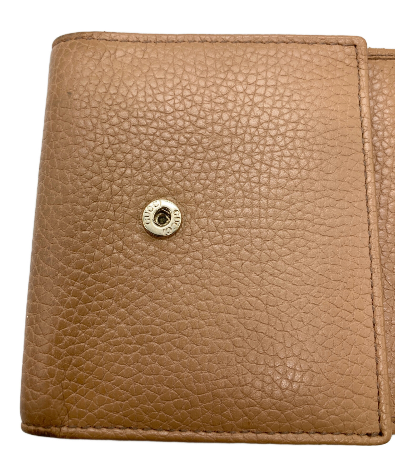 GUCCI グッチ 三つ折り財布　ベージュ 中古・古着通販】GUCCI (グッチ) 3つ折り財布 ベージュ｜ブランド
