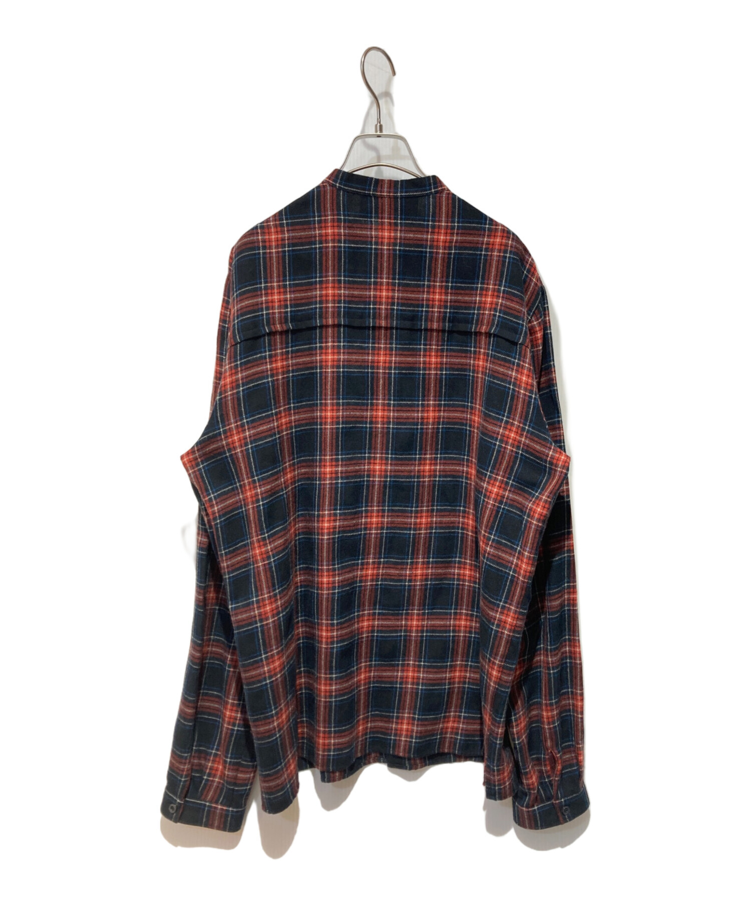 中古・古着通販】GUCCI (グッチ) ボウタイチェックシャツ レッド 